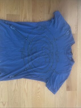 Gucci Blue Rope Emblem Graphic Men's Shirt